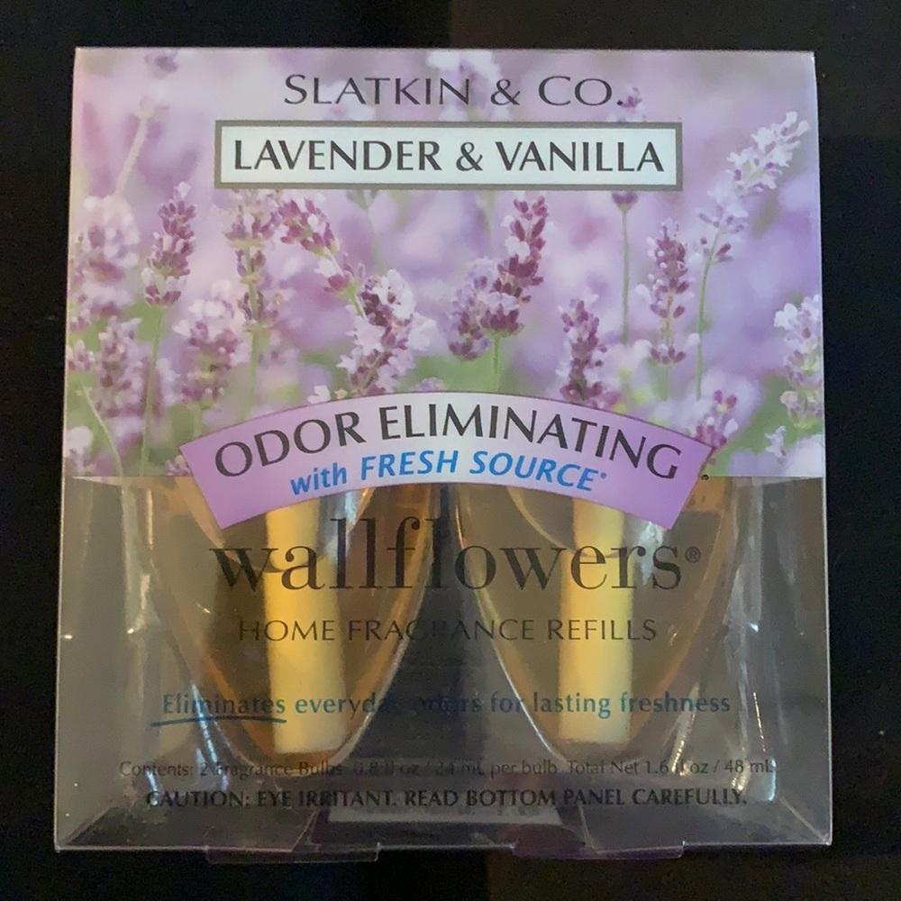 Slatkin & Co. Lavender & Vanilla Oder Eliminating Wallflower Bulbs New
